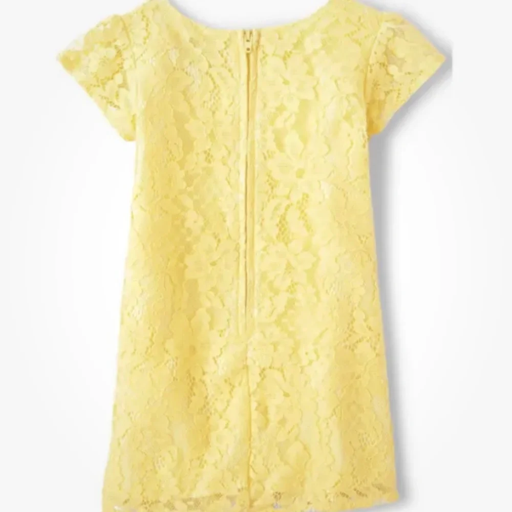 The Children’s Place Girls Yellow Lace Square Neck Shift Dress Size Medium (7-8)